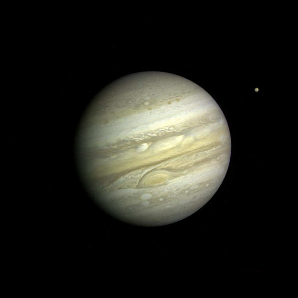 Jupiter photographiée par la sonde Voyager 1 (NASA/JPL)